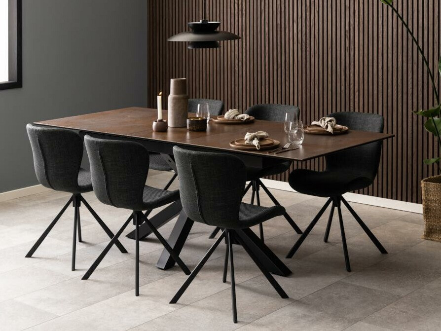 Маса Norsica 676 (Черен + Кафяв)