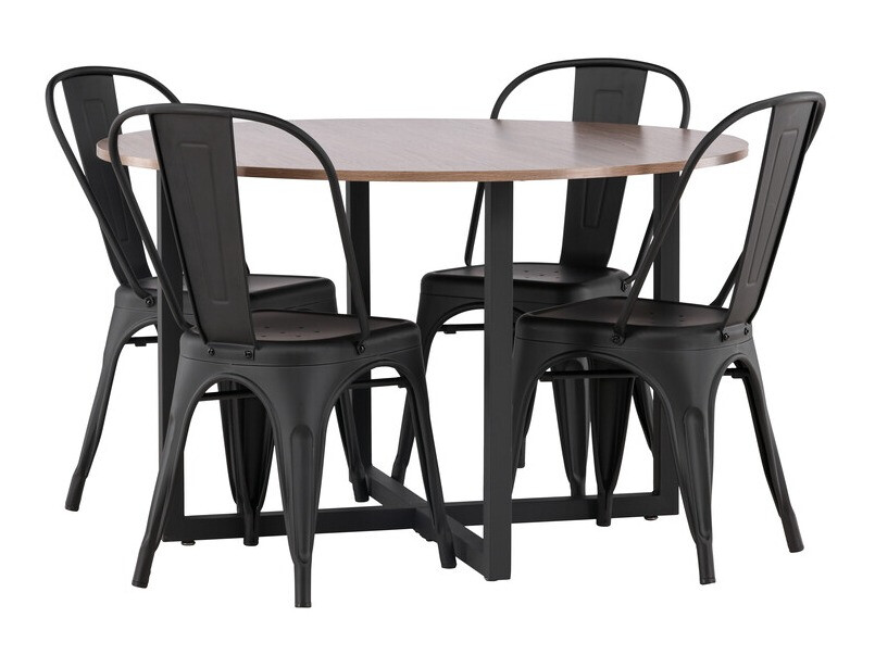 Маса и столове за трапезария Dallas 3928 (Черен)