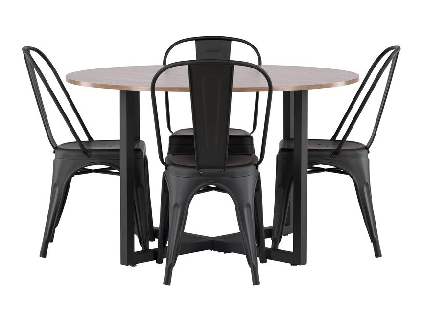 Маса и столове за трапезария Dallas 3928 (Черен)