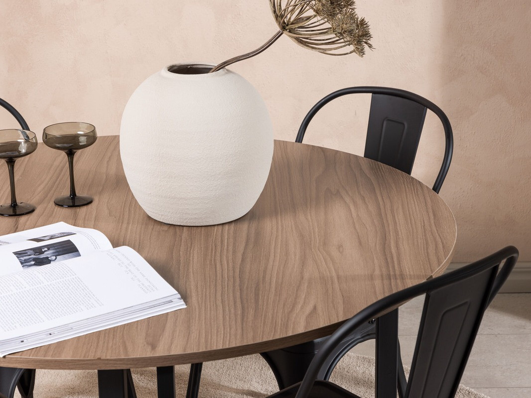 Маса и столове за трапезария Dallas 3928 (Черен)