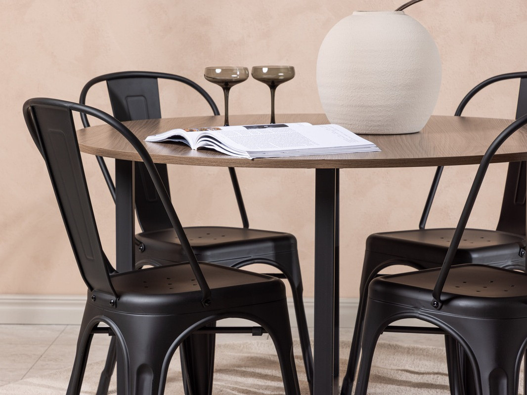 Маса и столове за трапезария Dallas 3928 (Черен)