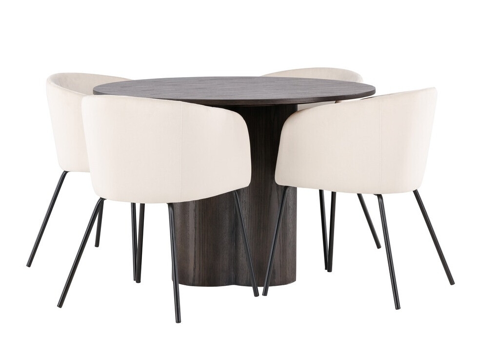 Маса и столове за трапезария Dallas 3978 (Кафяв)