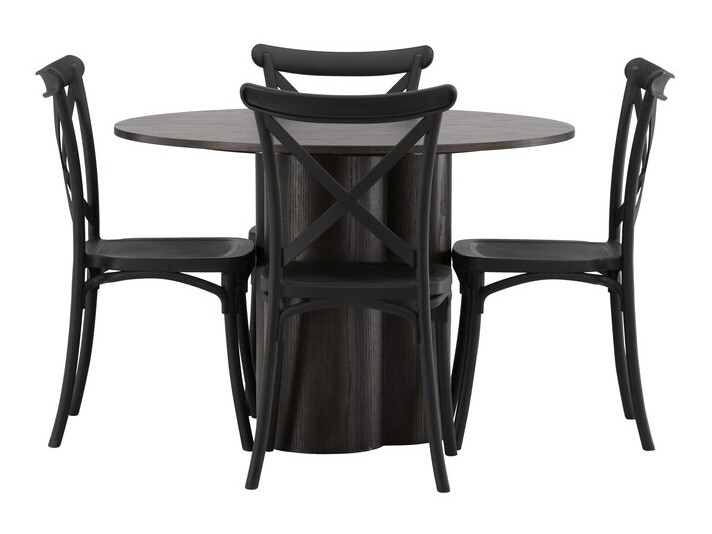 Маса и столове за трапезария Dallas 3982 (Кафяв)