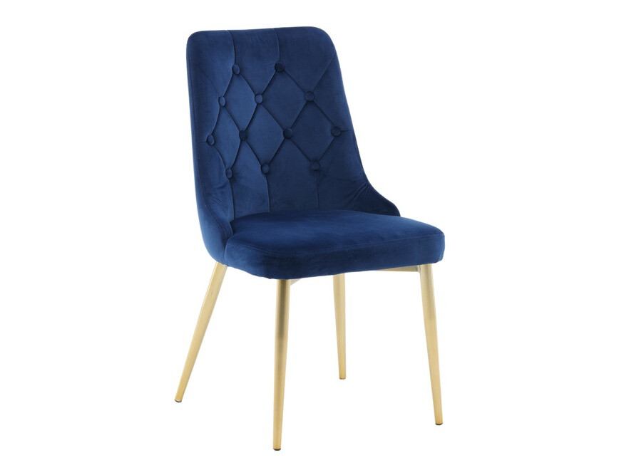 Маса и столове за трапезария Dallas 1256 (Син + Златно)