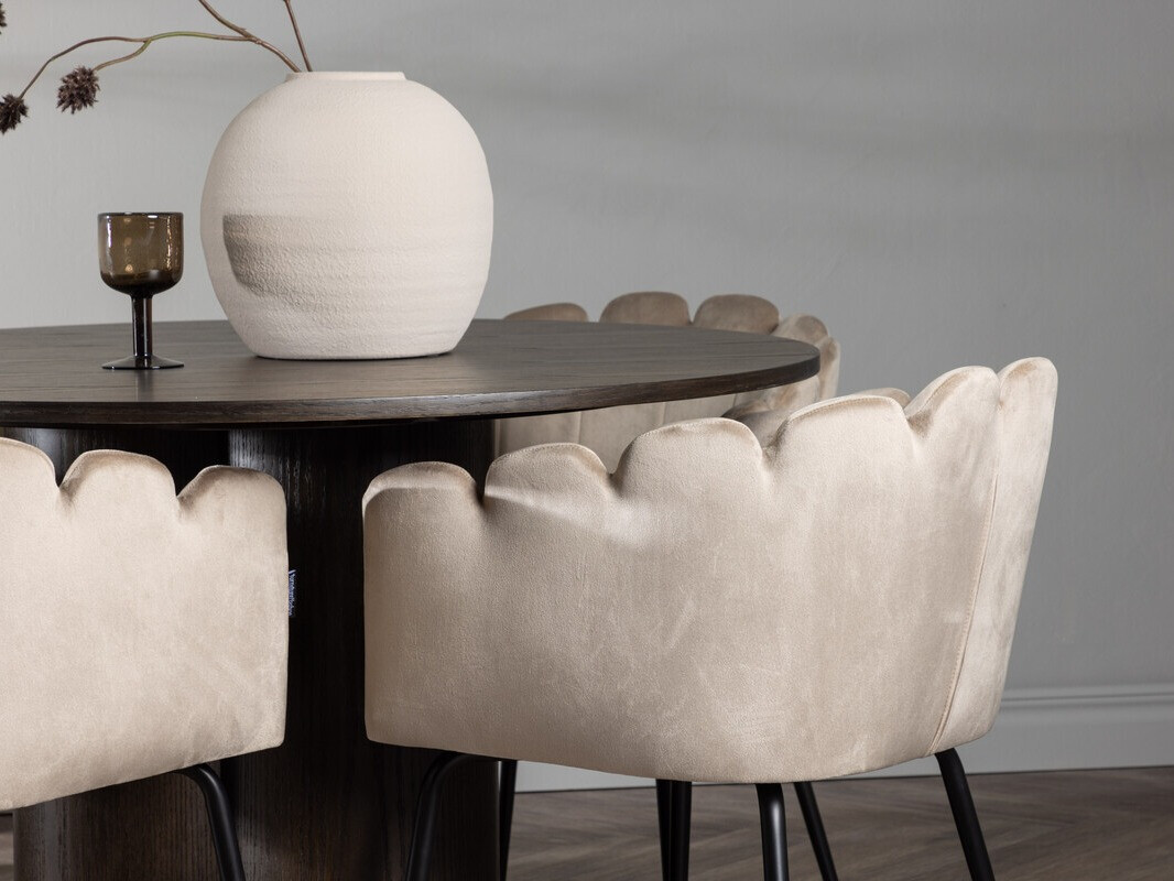 Маса и столове за трапезария Dallas 3984 (Кафяв)