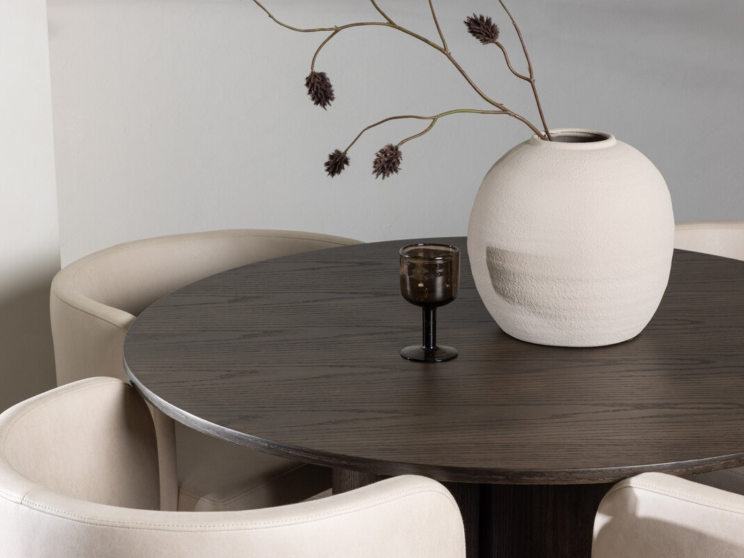 Маса и столове за трапезария Dallas 3986 (Кафяв)