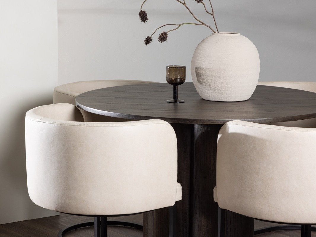 Маса и столове за трапезария Dallas 3986 (Кафяв)