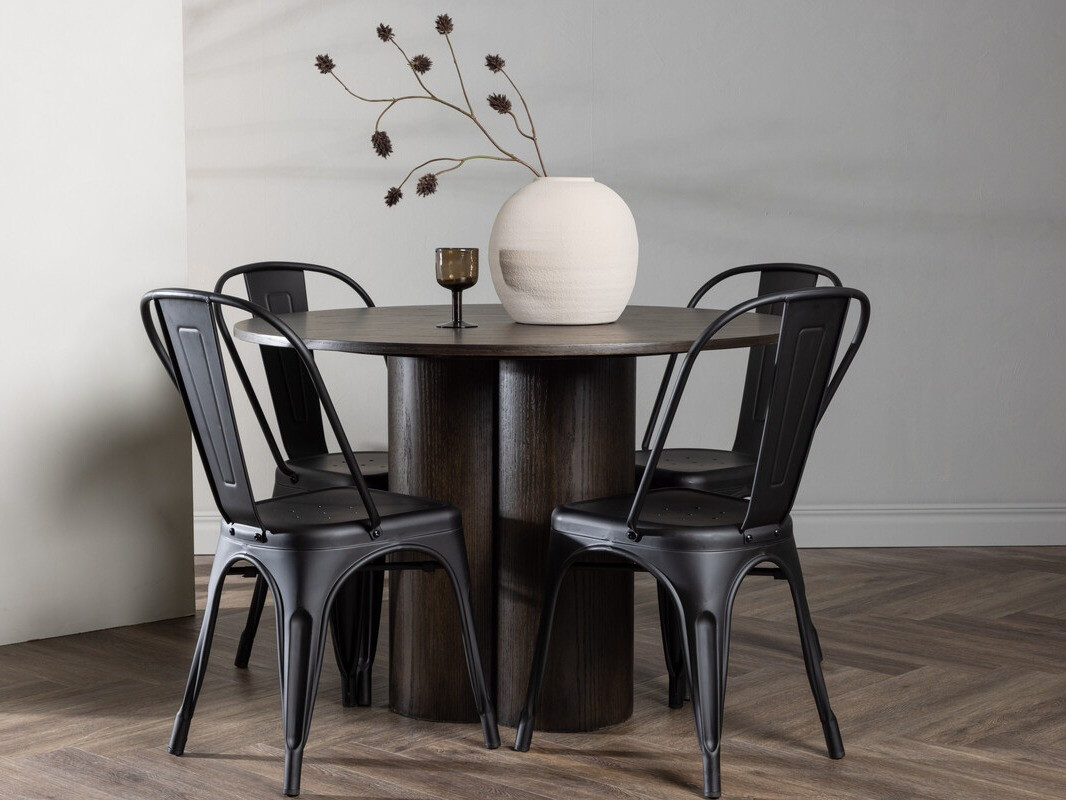 Маса и столове за трапезария Dallas 3988 (Кафяв)