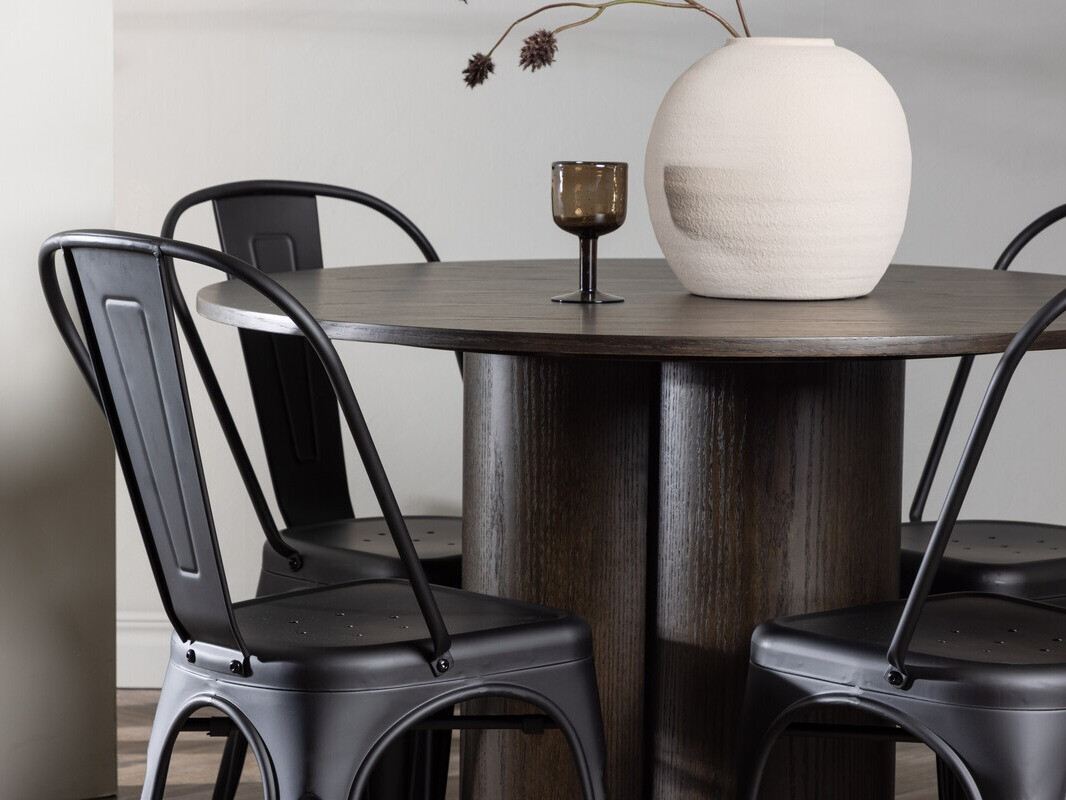 Маса и столове за трапезария Dallas 3988 (Кафяв)