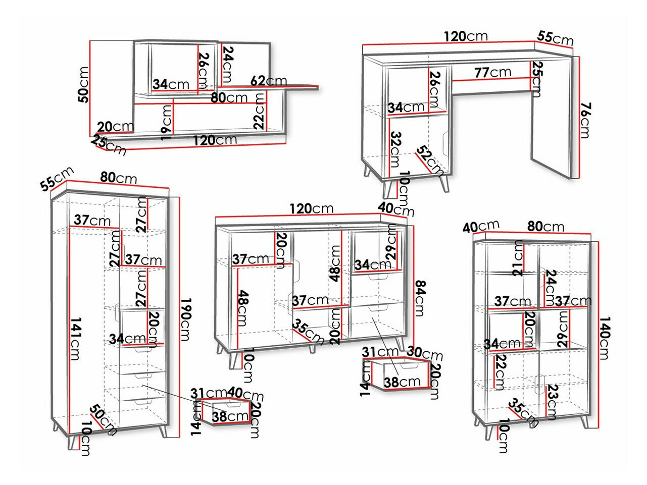 Комплект за детска стая Domvera 117