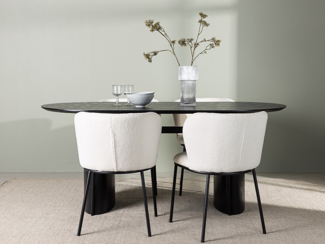 Маса и столове за трапезария Dallas 3990 (Черен)