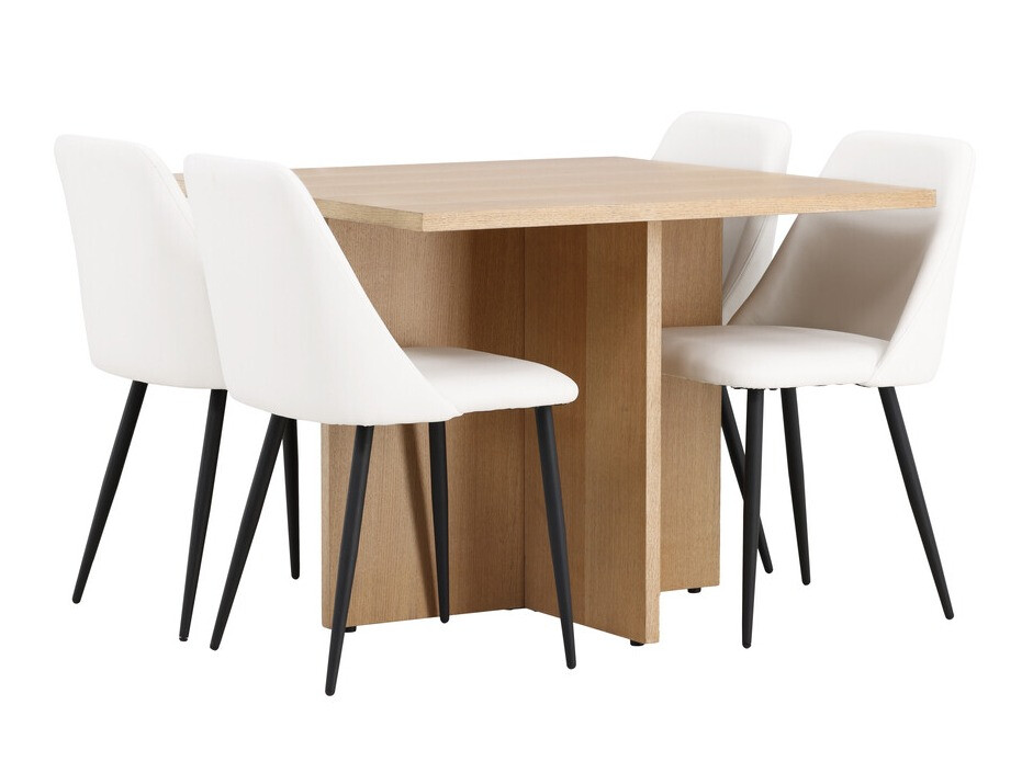 Маса и столове за трапезария Dallas 4005 (Бял)