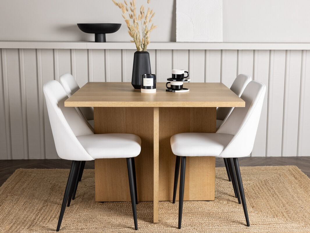 Маса и столове за трапезария Dallas 4005 (Бял)