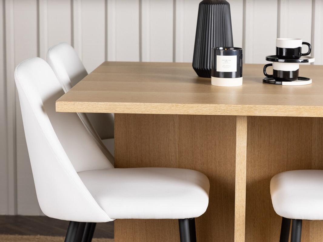 Маса и столове за трапезария Dallas 4005 (Бял)