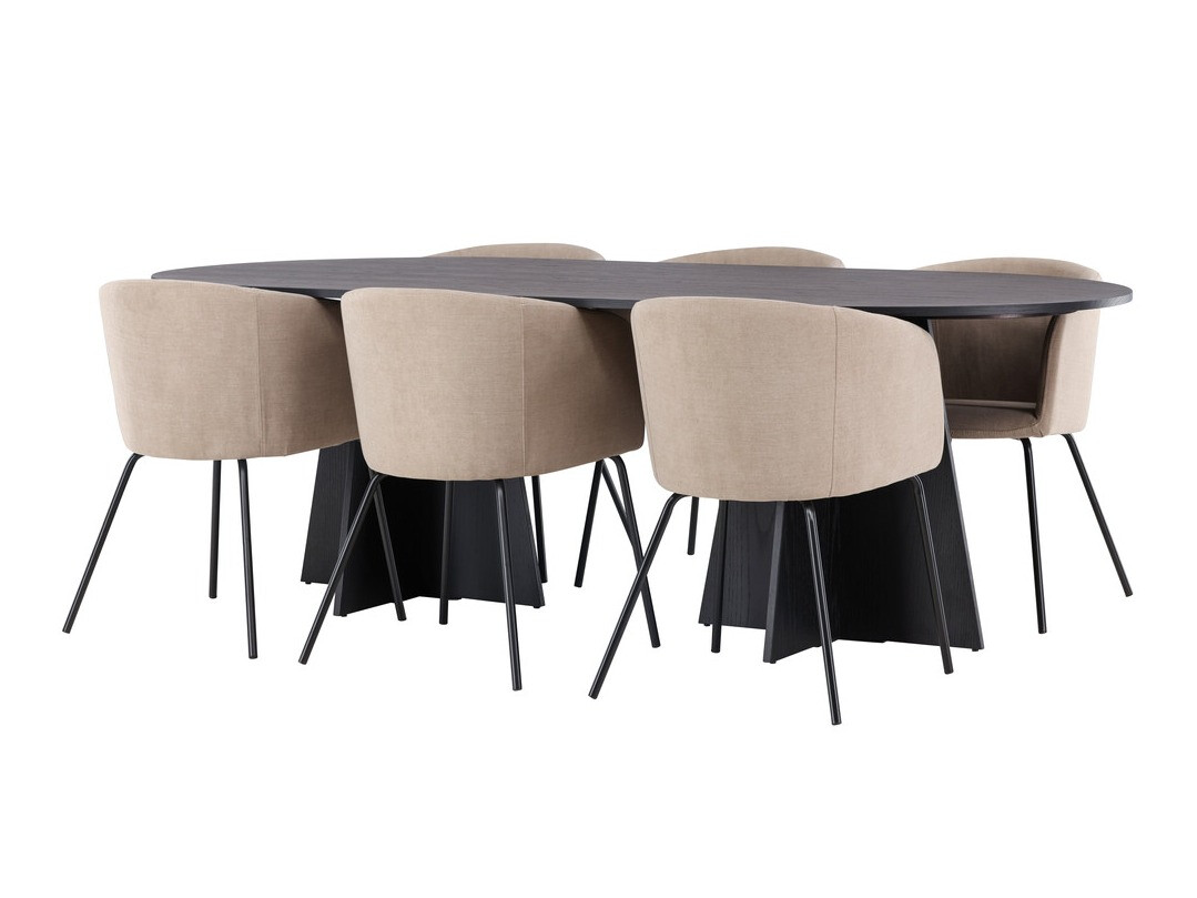 Маса и столове за трапезария Dallas 4019 (Бежов)