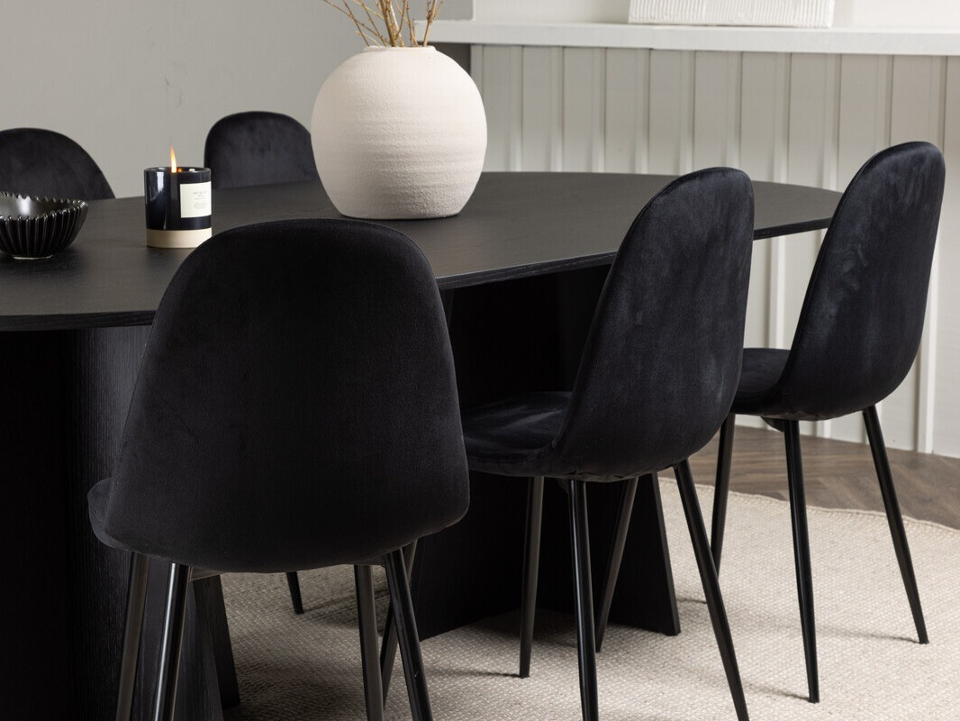 Маса и столове за трапезария Dallas 4032 (Черен)