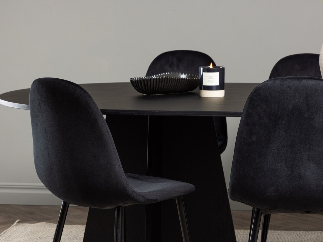 Маса и столове за трапезария Dallas 4032 (Черен)