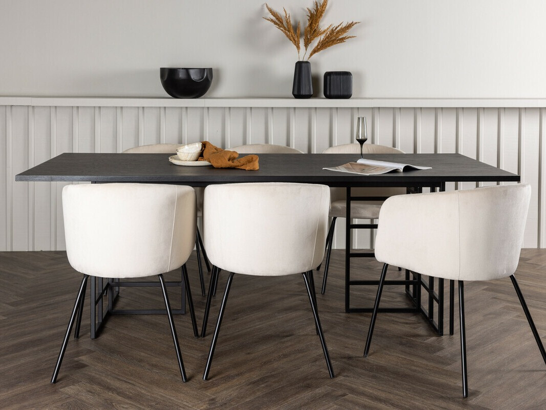 Маса и столове за трапезария Dallas 4041 (Черен)