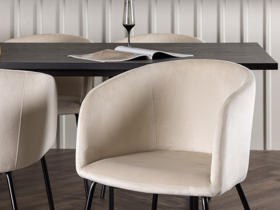 Маса и столове за трапезария Dallas 4041 (Черен)