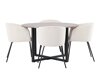 Маса и столове за трапезария Dallas 4052 (Сметана + Черен)