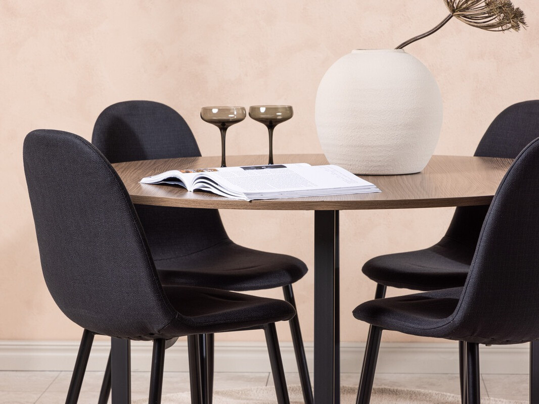 Маса и столове за трапезария Dallas 4599 (Черен)