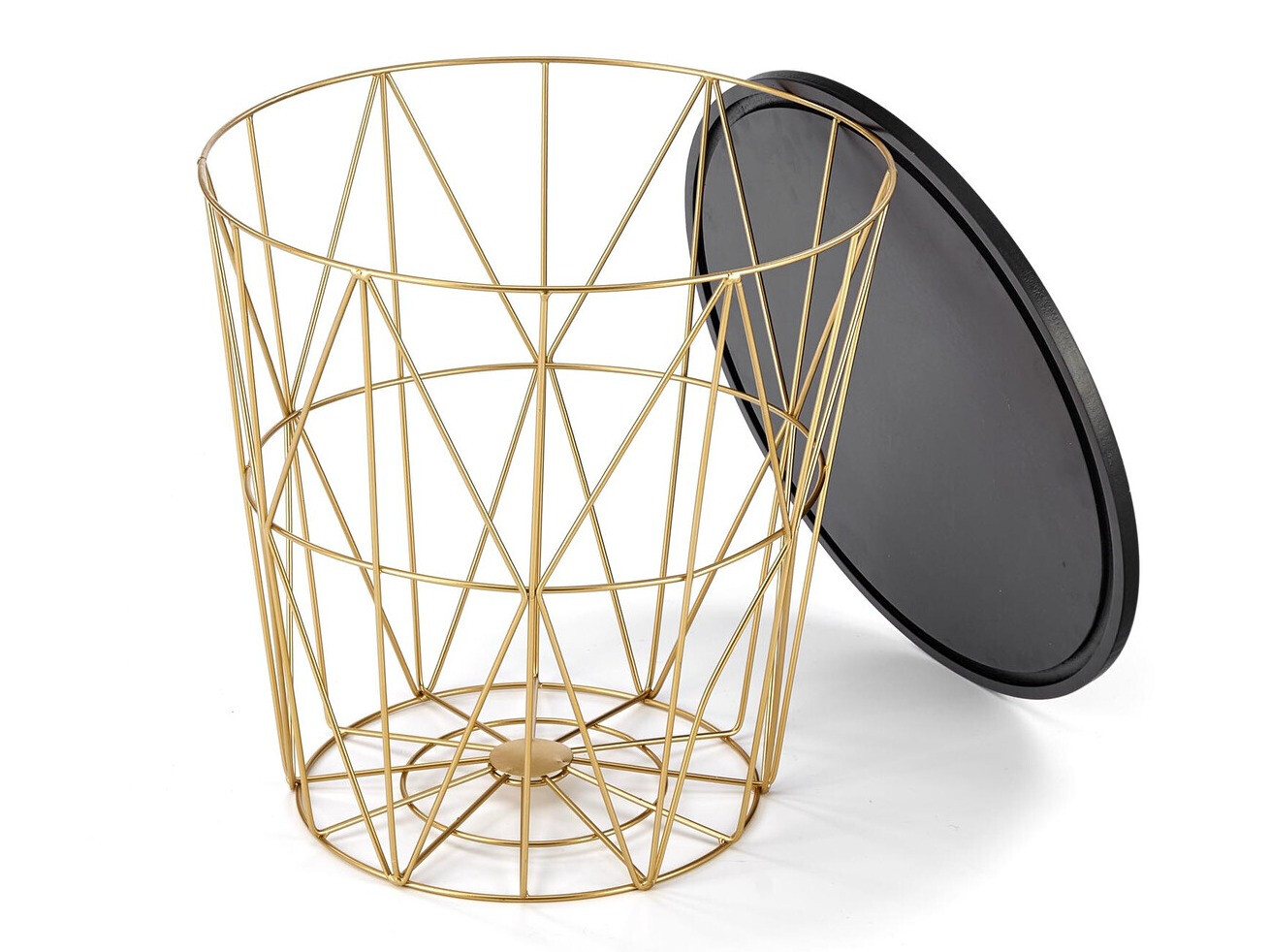 Масичка за кафе Houston 1454 (Златно + Черен мрамор)