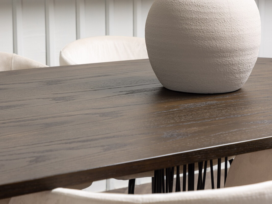 Маса и столове за трапезария Dallas 4063 (Сметана + Черен)