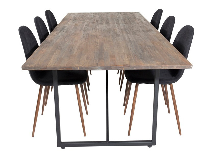 Маса и столове за трапезария Dallas 4076 (Черен + Opex)