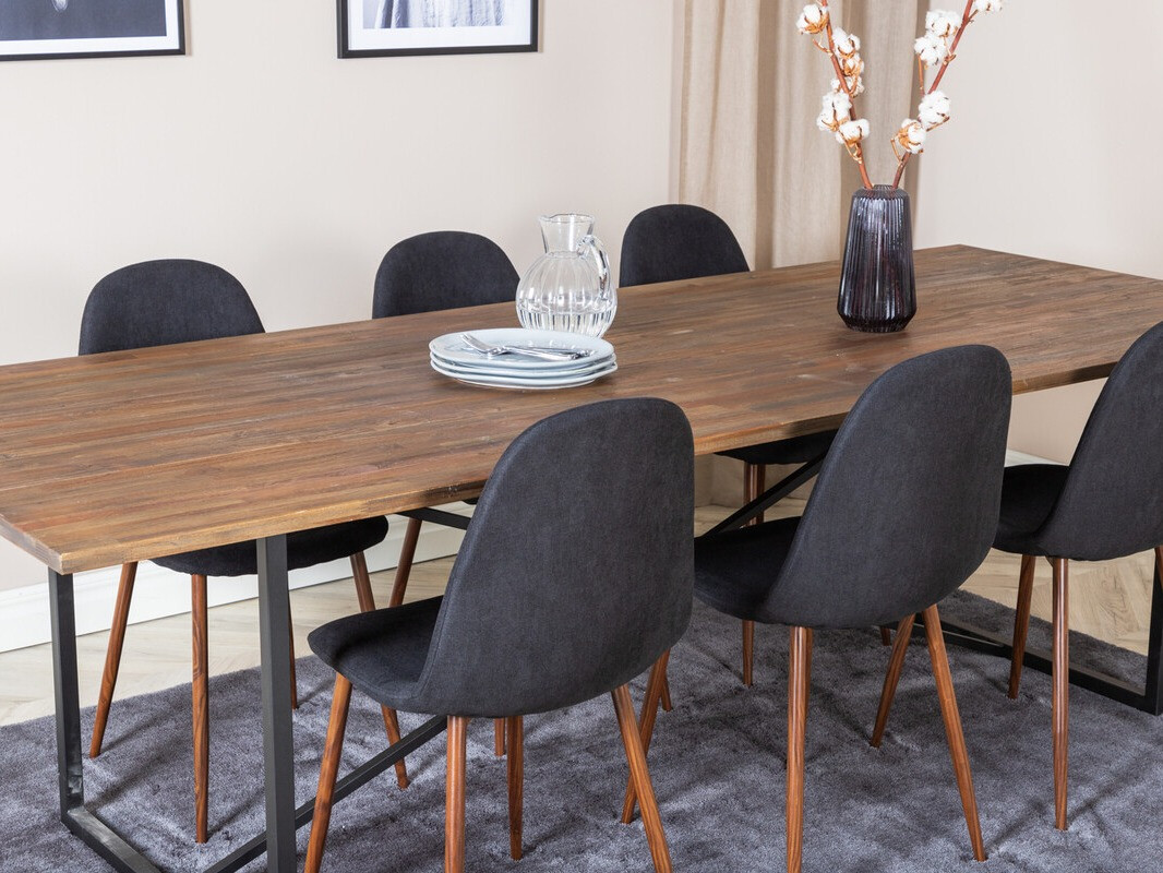 Маса и столове за трапезария Dallas 4076 (Черен + Opex)