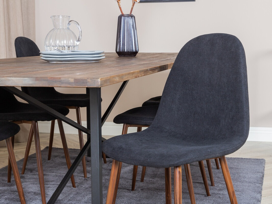 Маса и столове за трапезария Dallas 4076 (Черен + Opex)