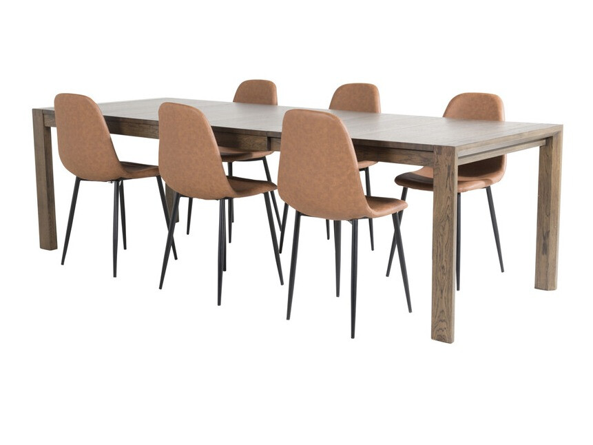 Маса и столове за трапезария Dallas 2655 (Тъмен дъб)