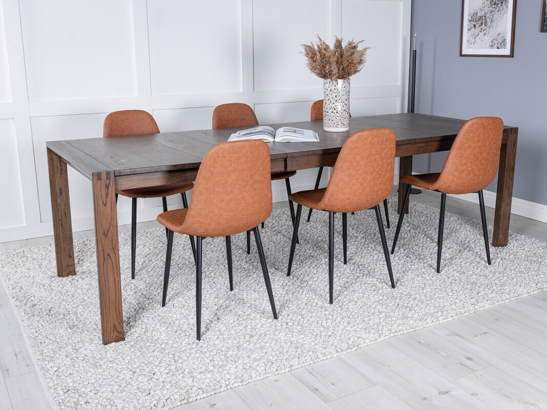 Маса и столове за трапезария Dallas 2655 (Тъмен дъб)