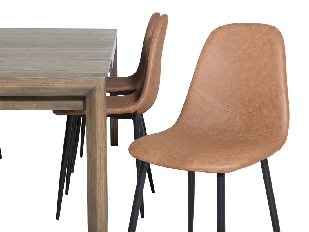 Маса и столове за трапезария Dallas 2655 (Тъмен дъб)