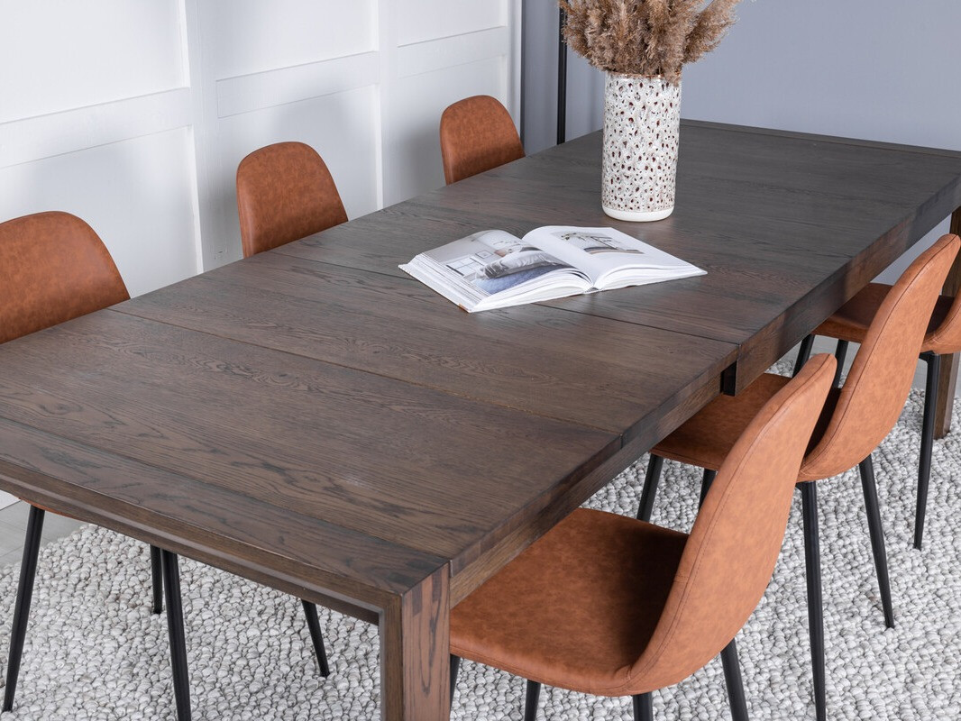 Маса и столове за трапезария Dallas 2655 (Тъмен дъб)