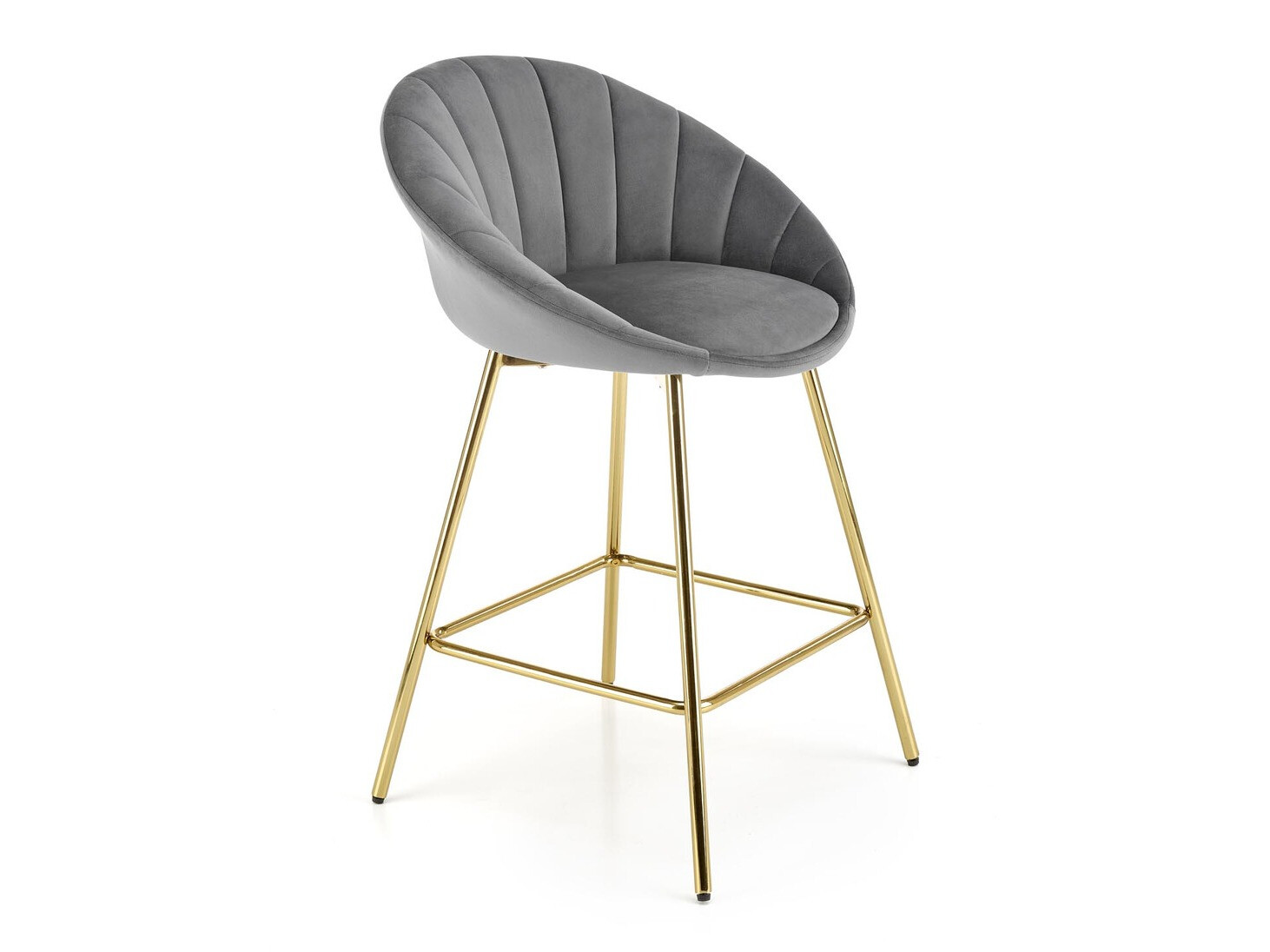 Бар стол Houston 1461 (Сив + Златно)