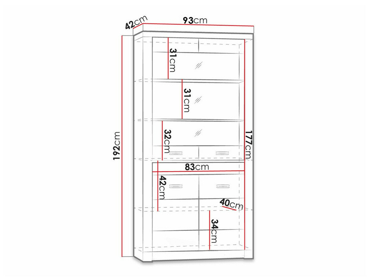 Етажерка Serfeno 101 (Тъмен ясен)