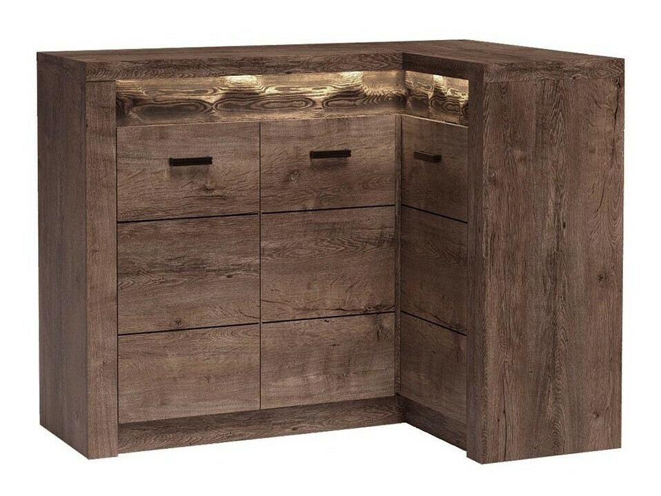 Ъглов шкаф Serfeno 112 (Тъмен ясен)