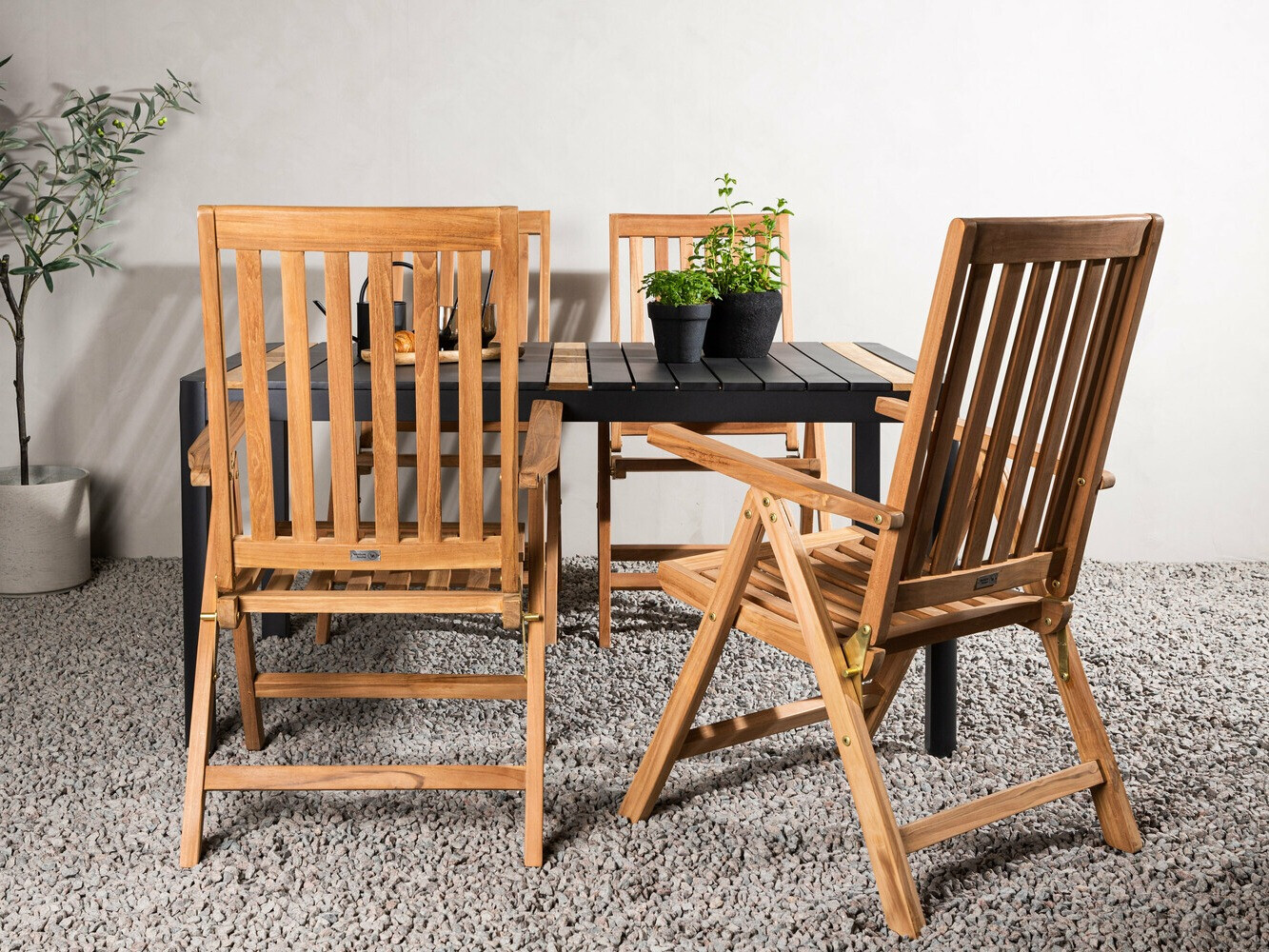 Градински комплект Dallas 4090 (Черен + Кафяв)