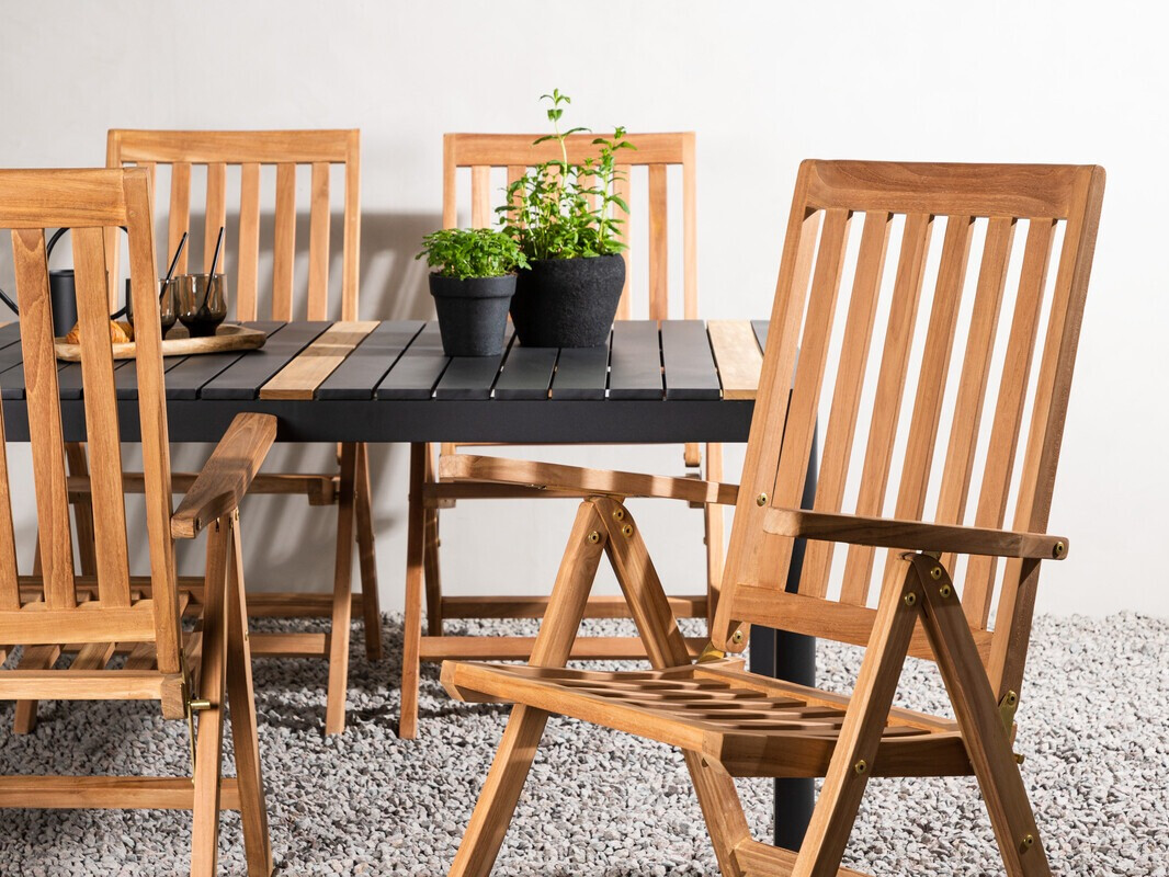 Градински комплект Dallas 4090 (Черен + Кафяв)