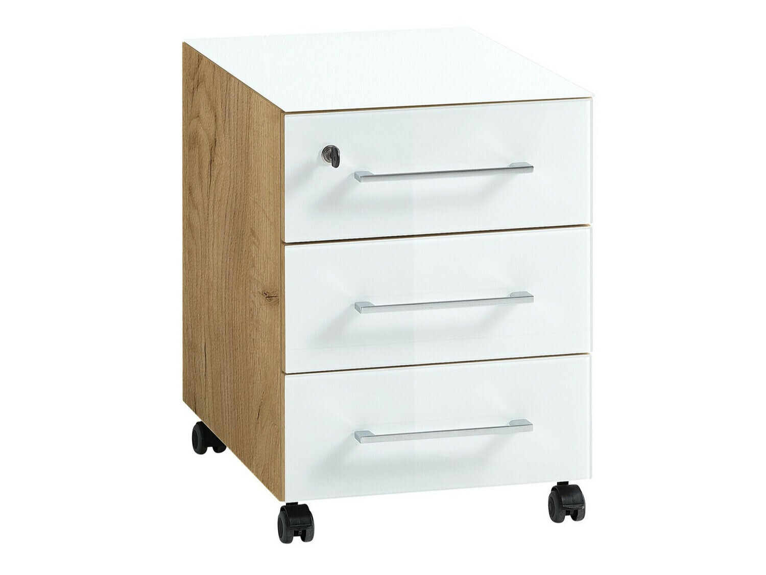 Контейнер Catcamu 101 (Бял гланц + Navarra дъб)