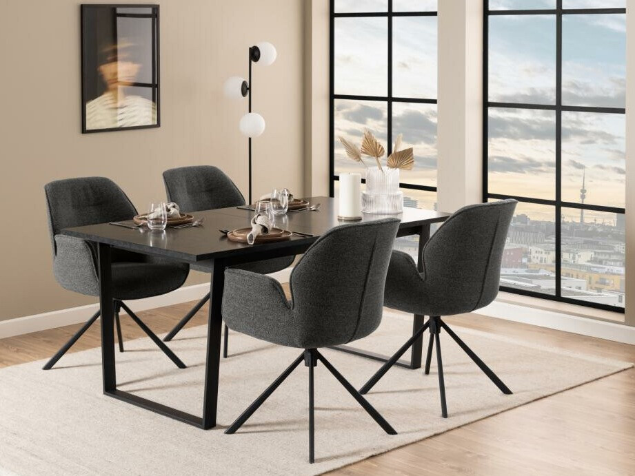 Стол Norsica 696 (Антрацит + Черен)