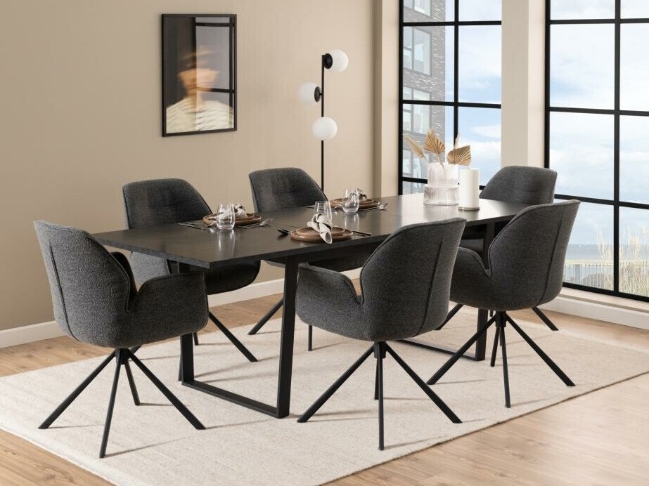 Стол Norsica 696 (Антрацит + Черен)