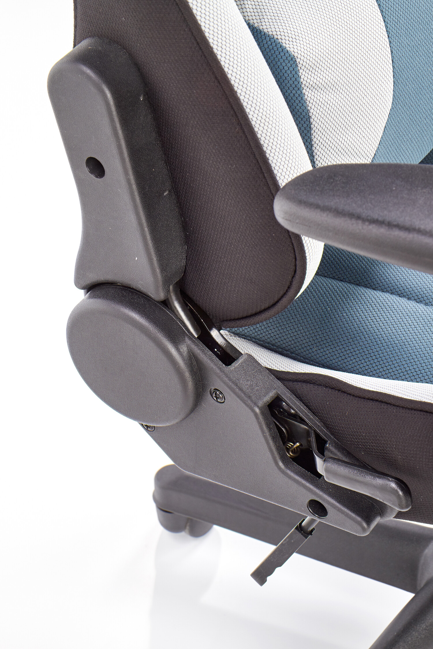 Геймърски стол Houston 1489 (Светло сив + Тюркоаз)