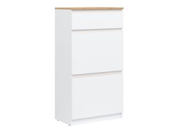 Шкаф за обувки Catelbi 108 (Бял + Дъб)