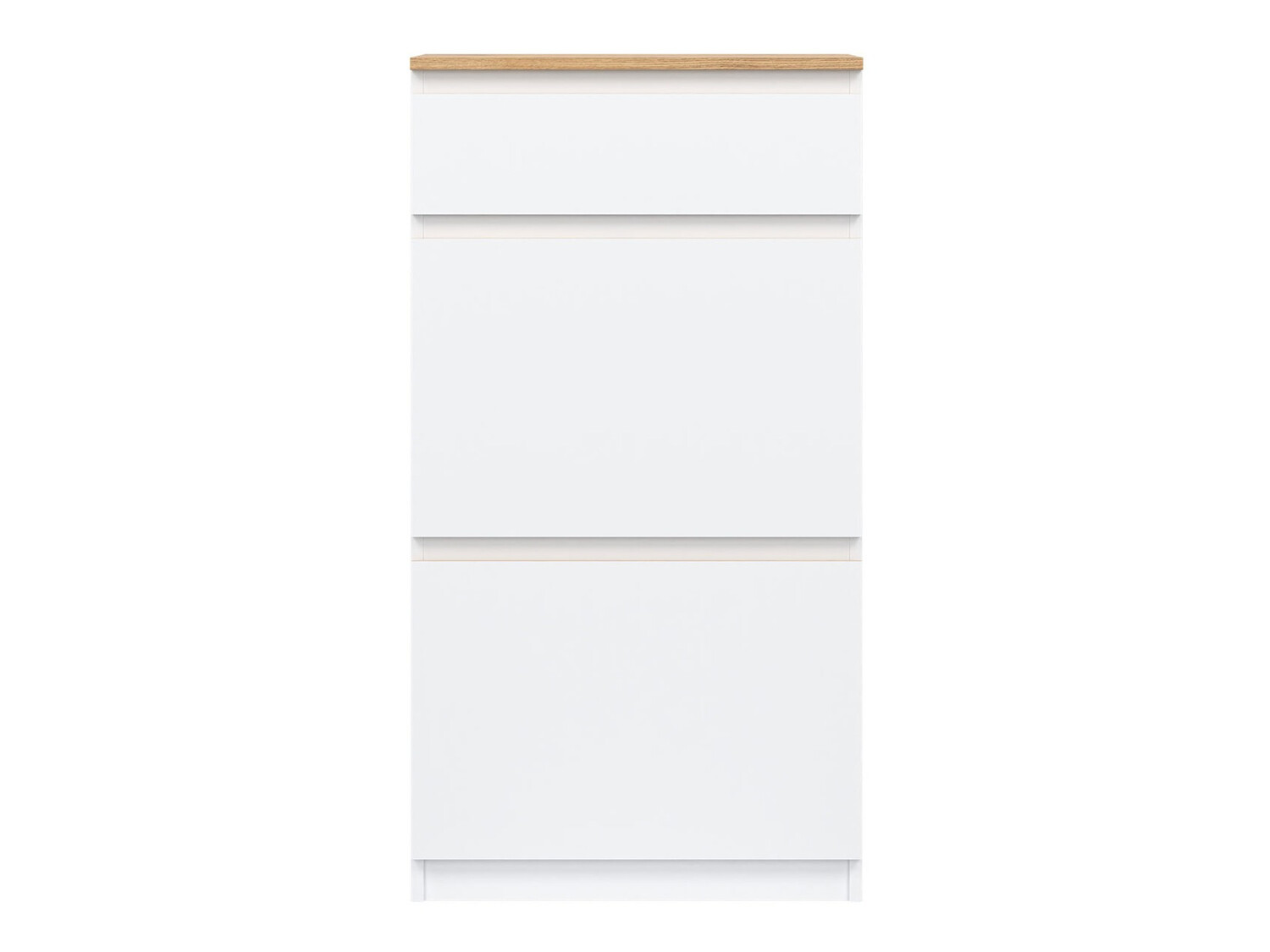 Шкаф за обувки Catelbi 108 (Бял + Дъб)