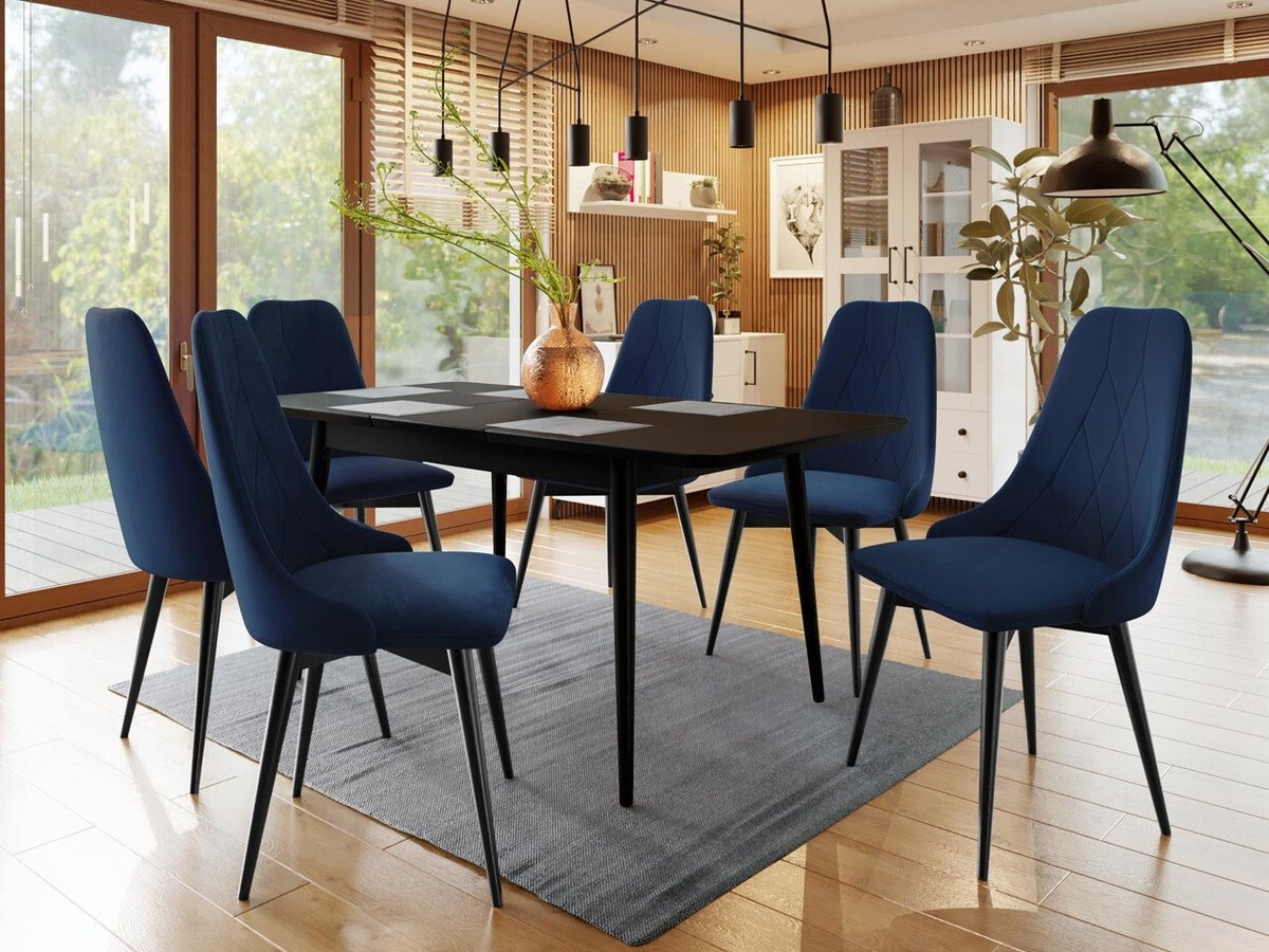 Стол Racine 112 (Черен + Magic Velvet 2216)