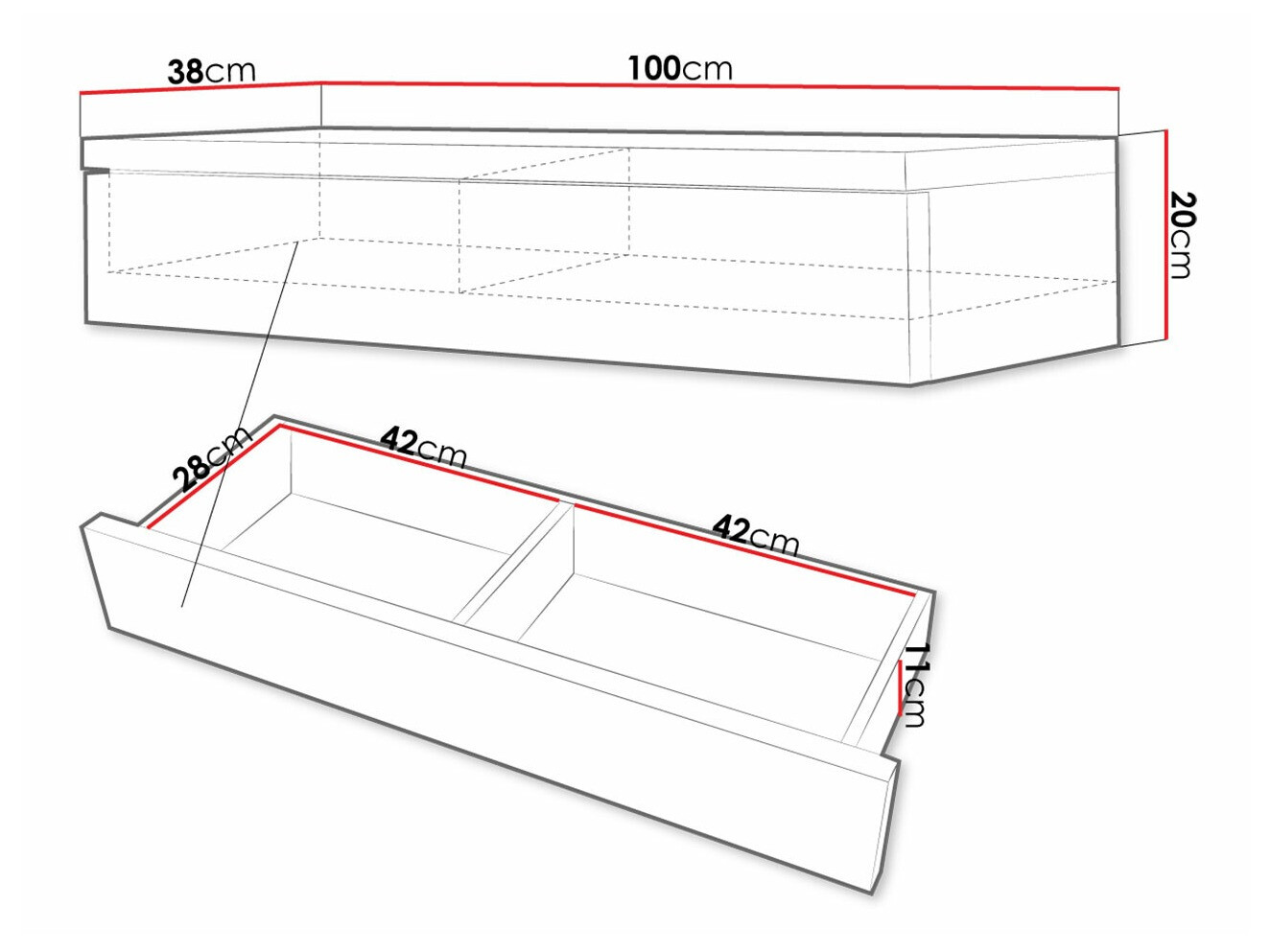 Тоалетка Delpher (Бял + Бял гланц)