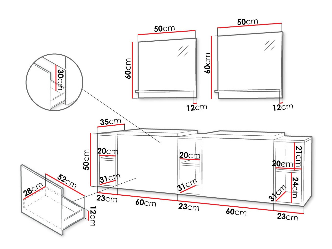 Комплект за баня Comfivo Delphinus IV (Бял)