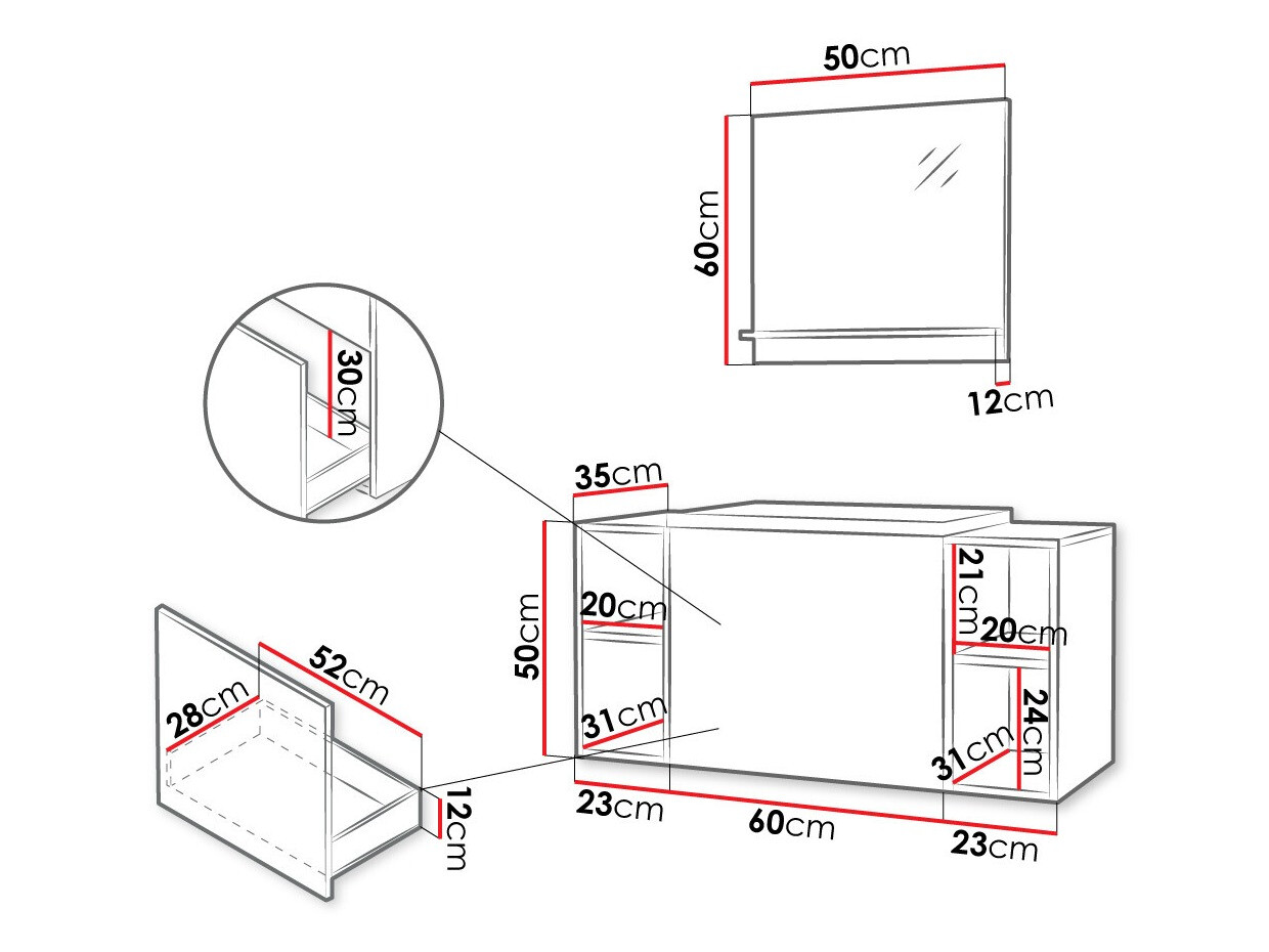 Комплект за баня Comfivo Delphinus IX (Бял)