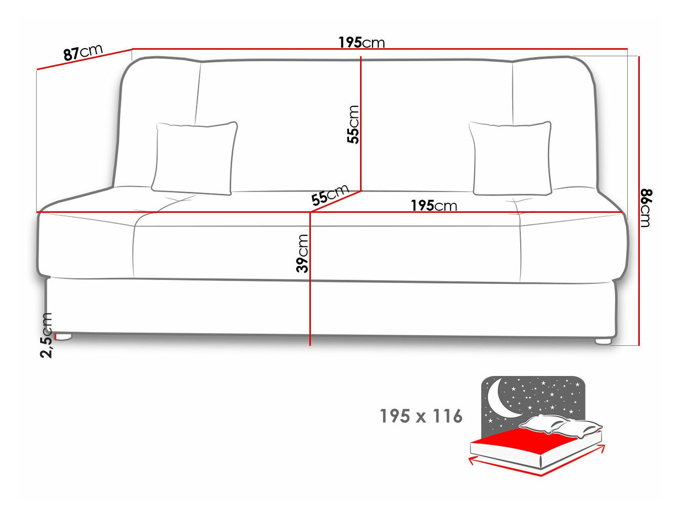 Разтегателен диван Comfivo Cera III (Poso 100)